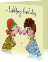 Verjaardagskaart kauwgum