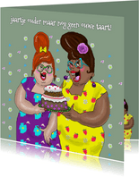 Verjaardagskaart Wat een lekkere taart
