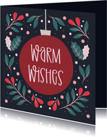 Weihnachtskarte Firma 'Warm Wishes' 