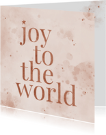Weihnachtskarte 'Joy to the World'