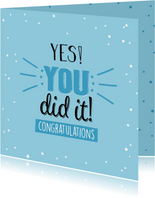 Yes you did it! Congratulations