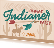 Einladung zur Indianer-Party - Kindergeburtstag