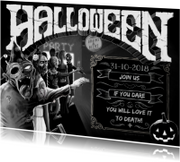 Halloween Zombie Uitnodiging ds