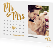 Kalender Mr & Mrs goud foto - BK