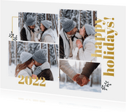 Stijlvolle nieuwjaarskaart met fotocollage 2022