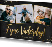 Stoere fotocollage vaderdagkaart met 3 eigen foto's