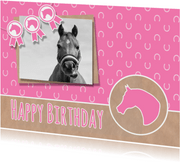 Verjaardag roze paardje
