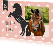 Verjaardagskaart paard krijtbord