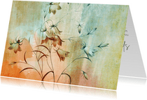 Bloemenkaart flora schilderij