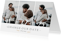 Change our date - annuleringskaart trouwdatum wijziging