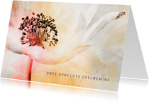 Condoleancekaart anemone in pastel
