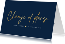 Corona wijzigingskaart trouwdatum - change of plans