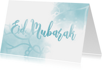 Eid Mubarak kaart waterverf met mandala