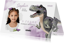 Einladung Kindergeburtstag Dinosaurier Mädchen