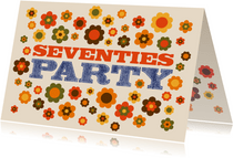 Einladungskarte Seventies Party