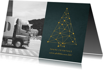Firmen-Weihnachtskarte Foto & Weihnachtsbaum Verbindungen