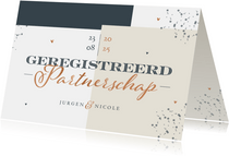 Geregistreerd partnerschap stijlvol modern grafisch