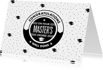 Geslaagd kaart congratulations on your Master's degree