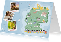 Groeten uit Duitsland met grappige landkaart en fotocollage