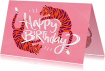 Happy Birthday tiger vrouw