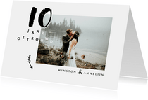 Jubileumkaart huwelijk stijlvol met eigen foto's