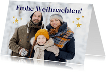 Kerstkaart Duits met grote foto