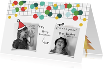 Kerstkaart foto  kerstmuts grappig