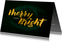 Kerstkaart zakelijk 'Merry and bright'