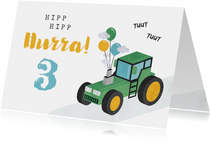 Kinder-Geburtstagskarte mit Traktor
