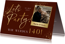 Let's Party Einladung Doppelgeburtstag 140 Jahre