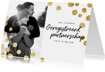 Moderne trouwkaart geregistreerd partnerschap