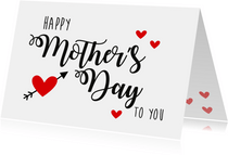 Moederdagkaart happy Mother's Day to you