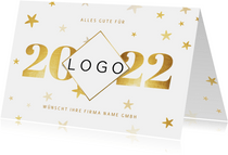 Neujahrskarte Firma Jahreszahl und Logo