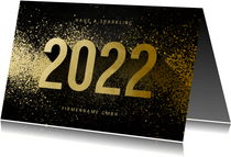 Neujahrskarte geschäftlich 2022 3D-Look