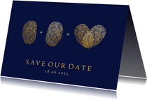 Originelle Save-the-Date-Karte mit Fingerabdruck