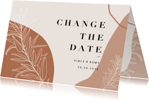 Trendy Change the Date kalender abstracte vormen en plantje