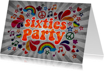Uitnodiging Sixties party