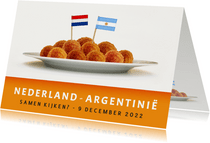 Uitnodiging WK kwartfinale 9 december Nederland - Argentinië