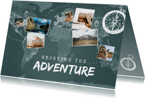 Urlaubskarte Weltreise 'Enjoying the adventure' mit Fotos