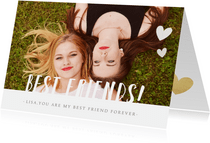 Valentijn vriendschaps kaart met foto - best friends