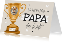 Vatertagskarte Pokal mit Foto