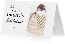Verjaardagskaart - It's some bunny's birthday