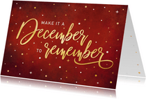 Weihnachtskarte 'December to remember'