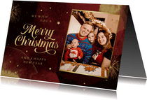 Weihnachtskarte Foto & 'Merry Christmas' Schreibschrift
