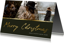 Weihnachtskarte 'Merry Christmas' mit einer Fotocollage 