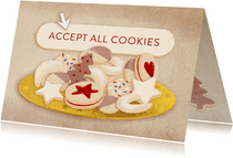 Zakelijke kerstkaart 'Accept all cookies'