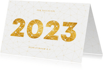 Zakelijke kerstkaart gouden 2023 verbinding thema