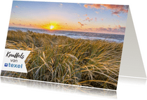 Zomaar kaart met kusjes vanaf Texel zeezicht 