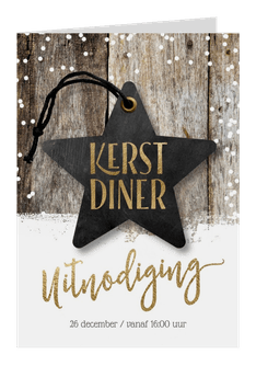 Uitnodiging kerstdiner | Kaarten kerstdiner | Kaartje2go