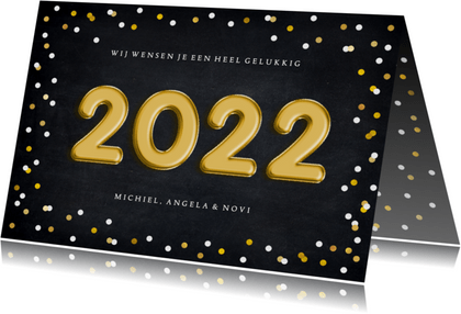 Kerstkaarten met het jaar 2021/2022 op de kaart | Kaartje2go